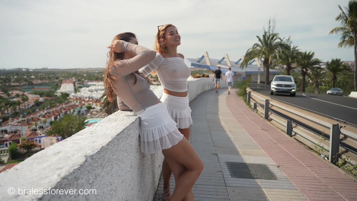 Agatha and Ellie Traffic Stopping Duo Bralessforever