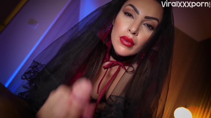 alysa-nylon-teases-in-halloween-vampire-blowjob